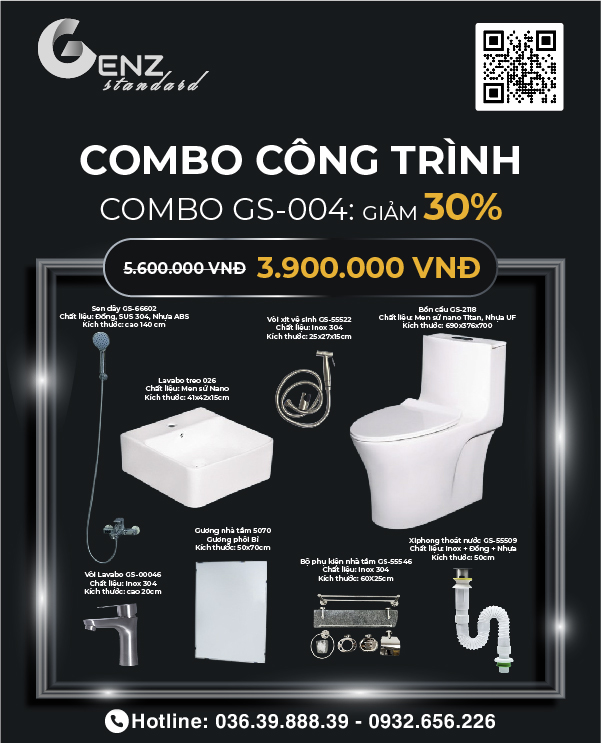 Combo Trọn Bộ Phòng Tắm GS-004