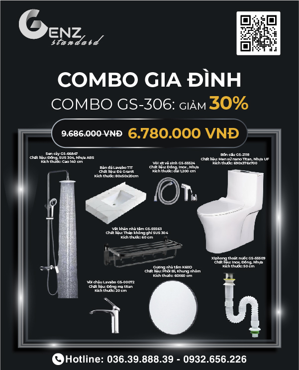 Combo Trọn Bộ Phòng Tắm GS-306