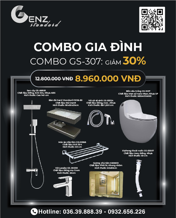 Combo Trọn Bộ Phòng Tắm GS-307