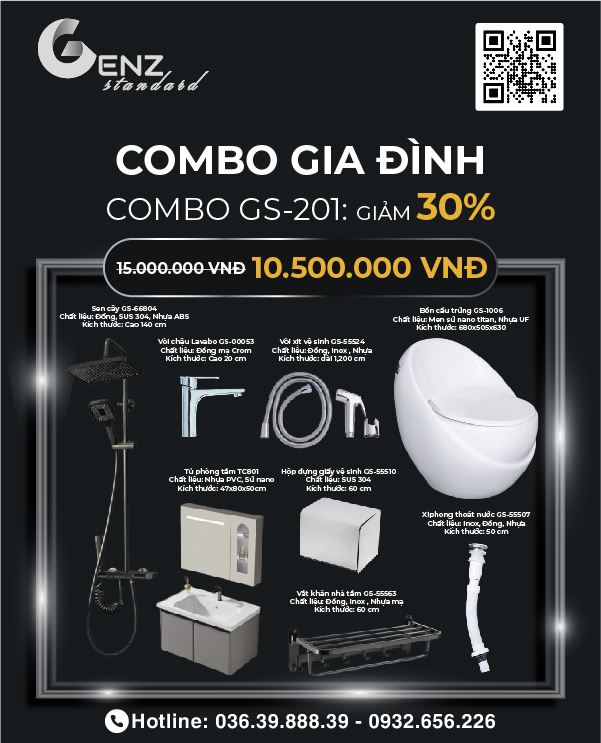 Combo Trọn Bộ Phòng Tắm GS-201