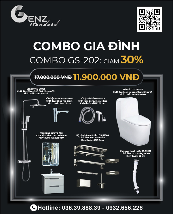 Combo Trọn Bộ Phòng Tắm GS-202